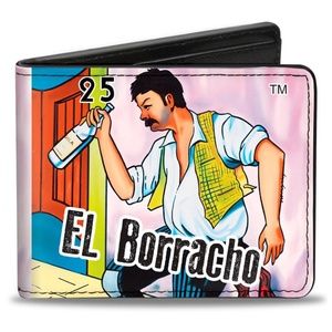 Loteria El Borracho Men's Bi-Fold Wallet